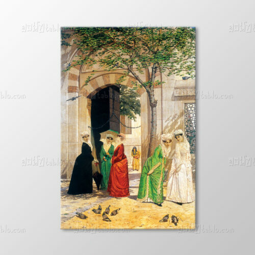 Camii Önünde Kadınlar Tablo