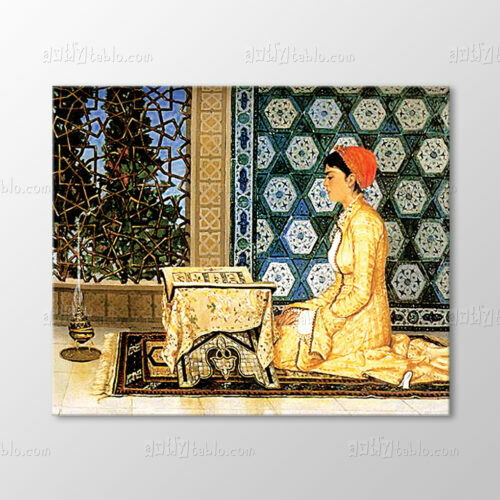Kur'an Okuyan Kız Tablo