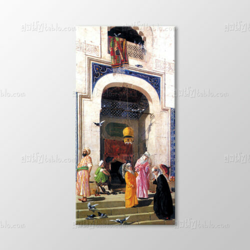Büyük Camii'de Güvercinler Bursa Tablo