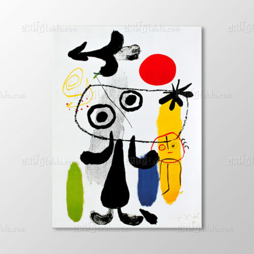 Figur Gegen Rote Sonne II Tablo
