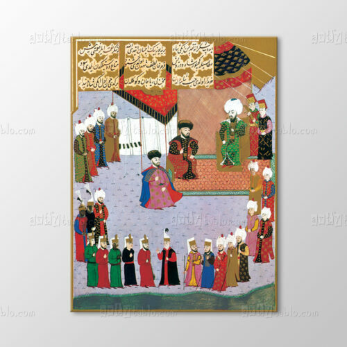 Mengli Giray Han Sefere Katılmak Üzere II. Beyazid Huzurunda Tablo