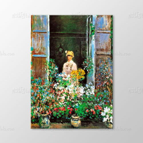 Pencere Önünde Camille Monet, 1873 Tablo
