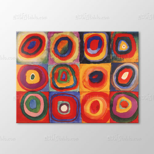 Farbstudie Quadrate Tablo