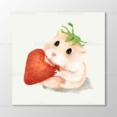 Sevimli Hamster Tablo