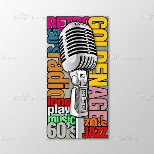 Vintage Microphone Tablo