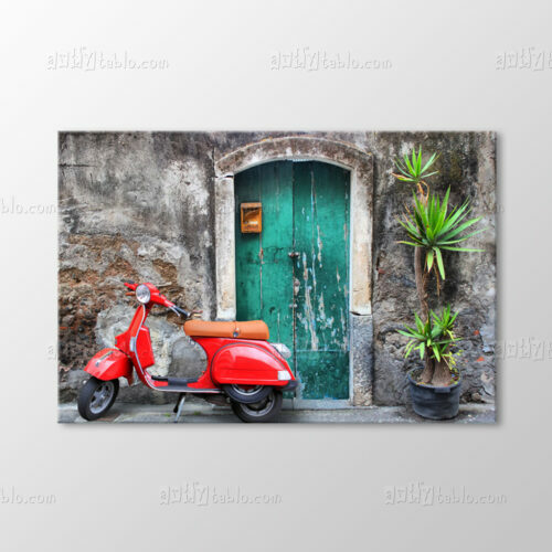 Kırmızı Vespa Tablo