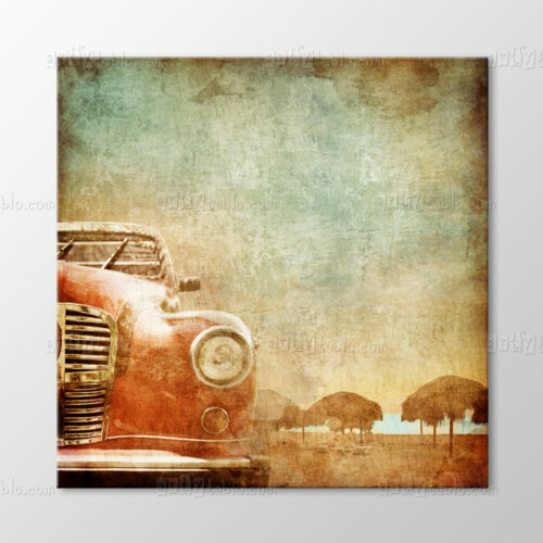 Vintage Old Car Tablo