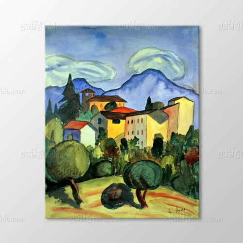 Landschaft Und Die Häuser Tablo