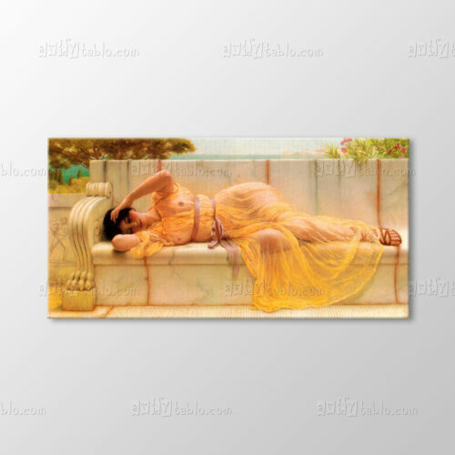 Girl İn Yellow Drapery Tablo