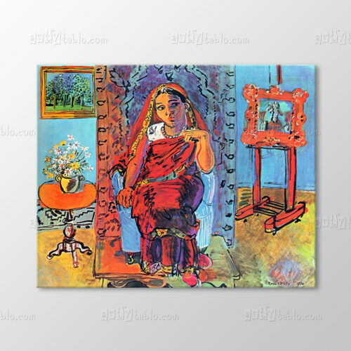 Interior With Indian Woman Tablo