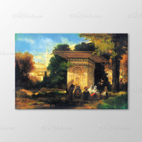 İstanbul'da Bir Çeşme 1845 Tablo