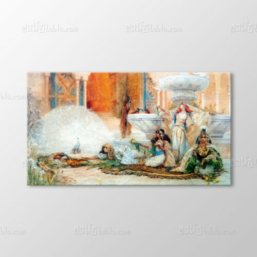 Beyaz Tavus Kuşları Tablo