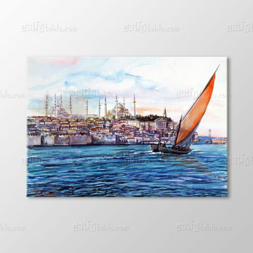 Suluboya, İstanbul Manzarası Tablo