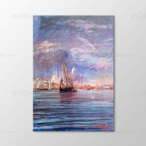 Suluboya, İstanbul Manzarası Tablo