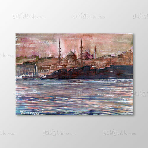 Suluboya, İstanbul Manzarası Tablo