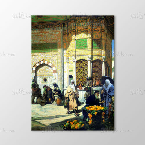 İstanbul' da Bir Çeşme 1872 Tablo