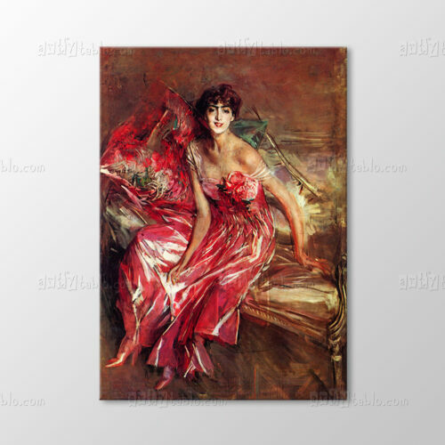 Die Dame in Rot Tablo