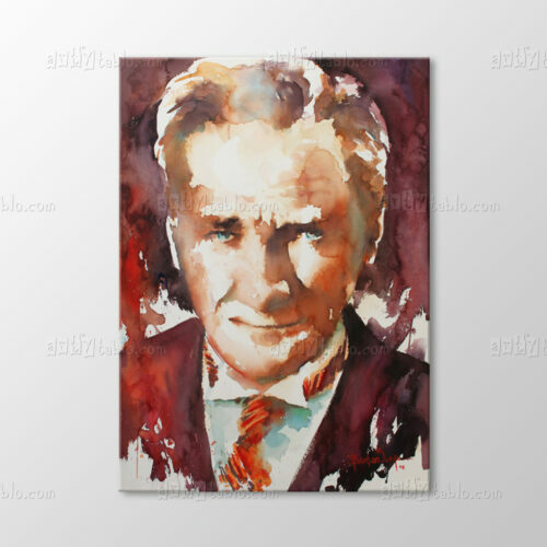 Atatürk Sulu Boya Tablo
