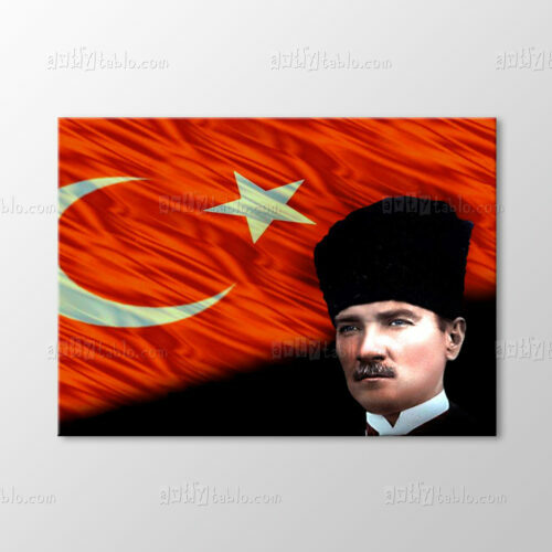 Atatürk ve Türk Bayrağı Tablo
