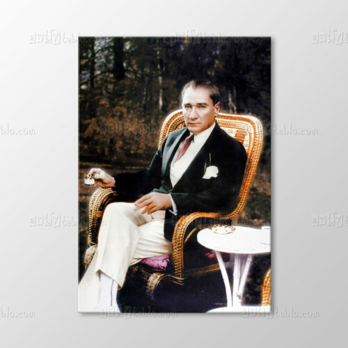 Atatürk Kahve İçerken Tablo