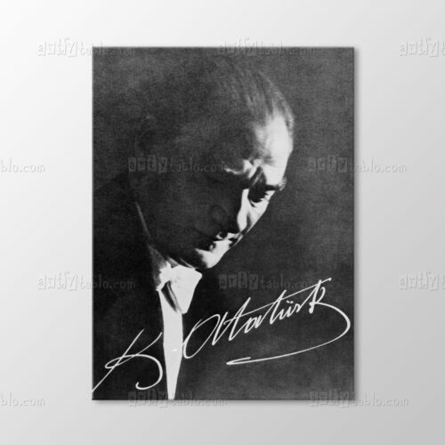 Mustafa Kemal Atatürk ve İmzası Tablo