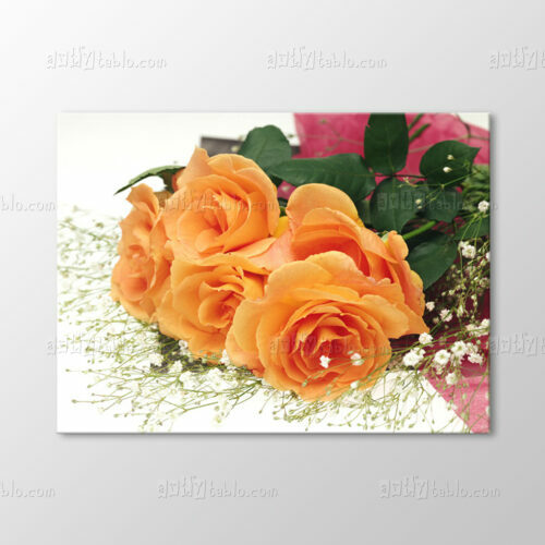 Sarı Gül Buketi Tablo