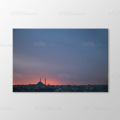 İstanbulda Gün Batımı Tablo