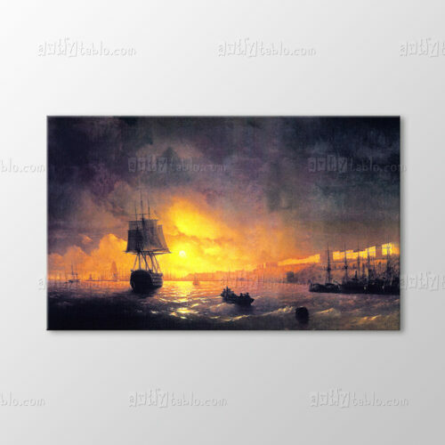 Ayışıklı Akşamda Odessa Görünümü, 1846 Tablo