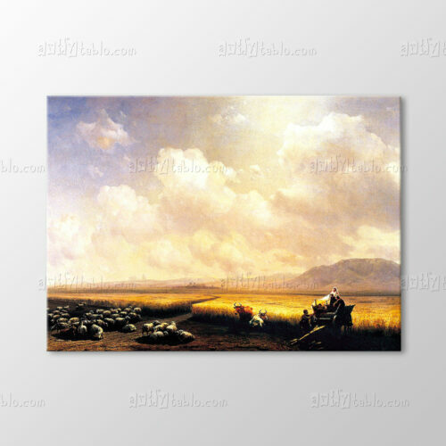 Buğday Tarlasında Koyun ve İnekler, 1865 Tablo