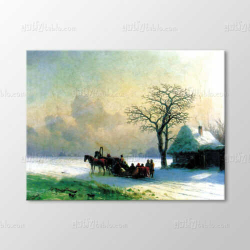 Küçük Rusya'da Kış Manzarası, 1868 Tablo