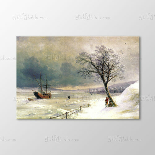 Karlar Altında Buz Tutmuş Boğaziçi, 1874 Tablo