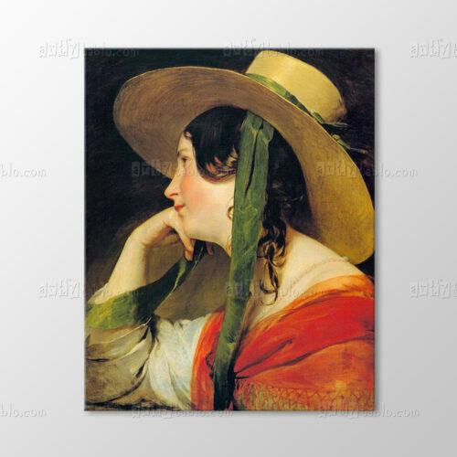 Girl in a Yellow Straw Hat Tablo
