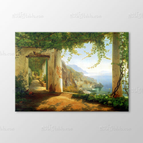 Amalfi Sahilinde Manzara Tablo