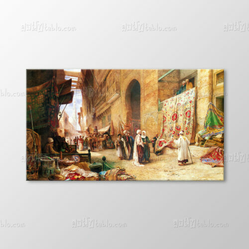Kahire'de Halı Pazarı 1862 Tablo