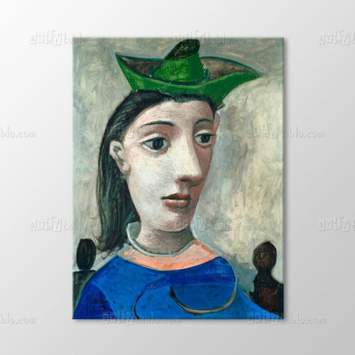 Donna Con Capello Verde Tablo