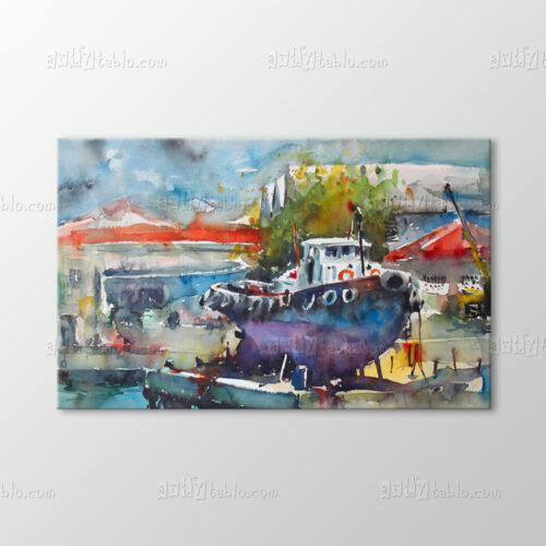 Suluboya Balıkçı Teknesi Tablo
