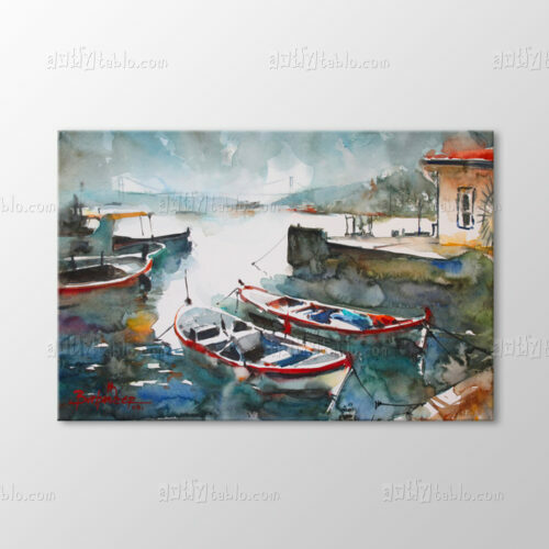 Suluboya İstanbul Manzarası Tablo