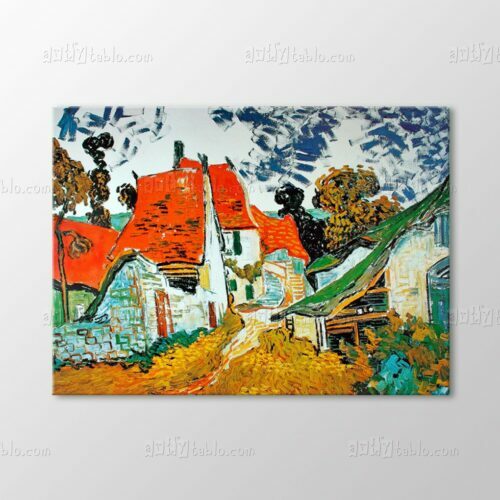 Village Street İn Auvers Tablo