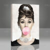 Audrey Hepburn Pembe Sakız Tablo