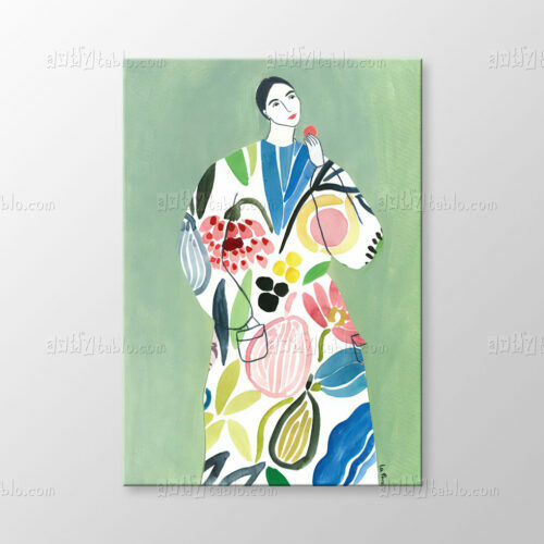 Kimono With Flowers Tablo