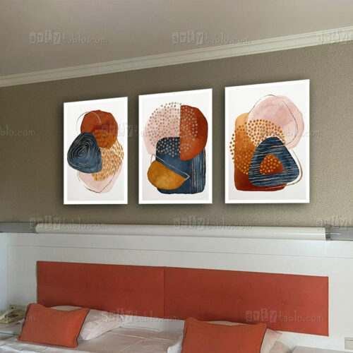 Abstract Shapes 35x50 cm Poster Tablo Seti