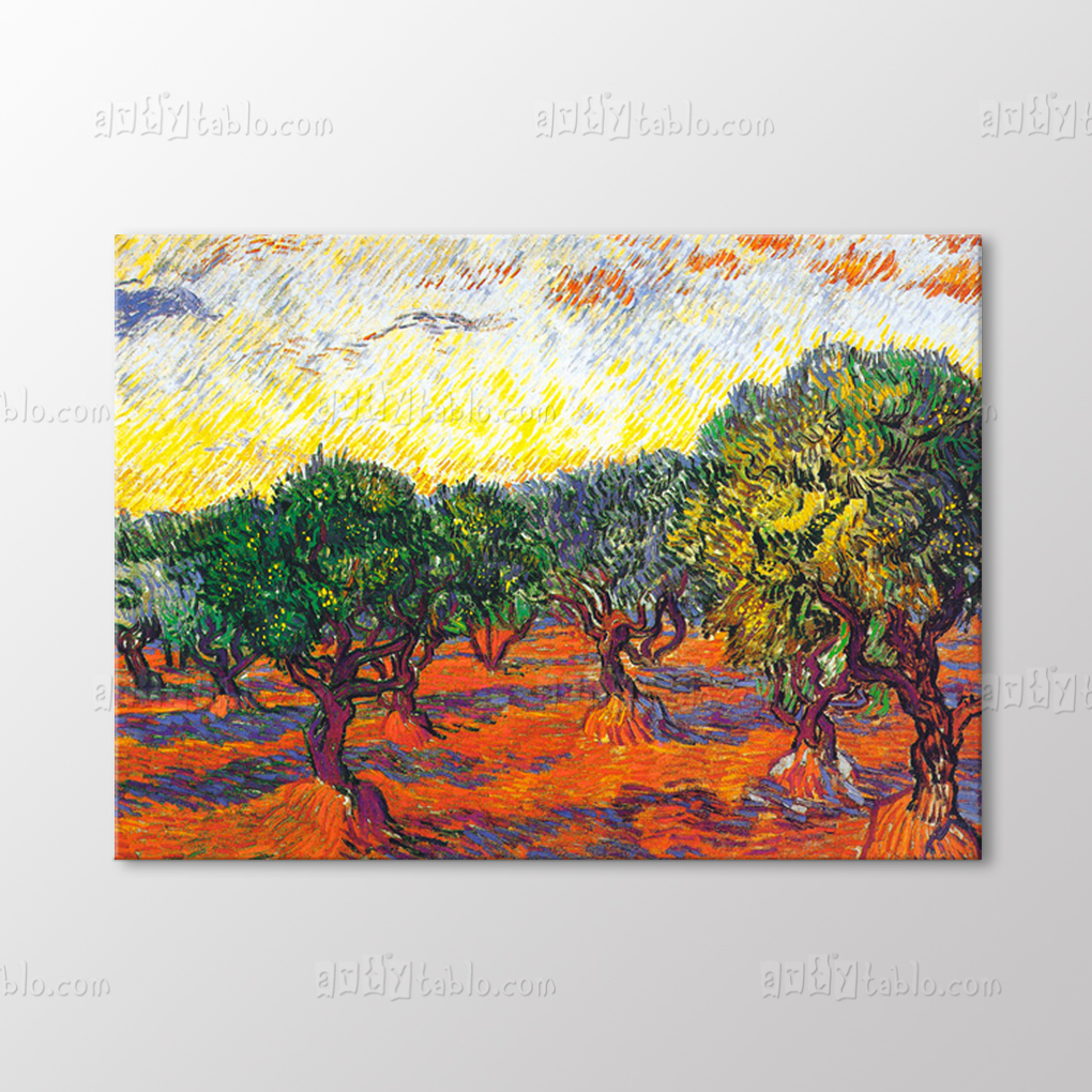 Zeytinlik Portakal Sarısı Gökyüzü, 1889 Tablo