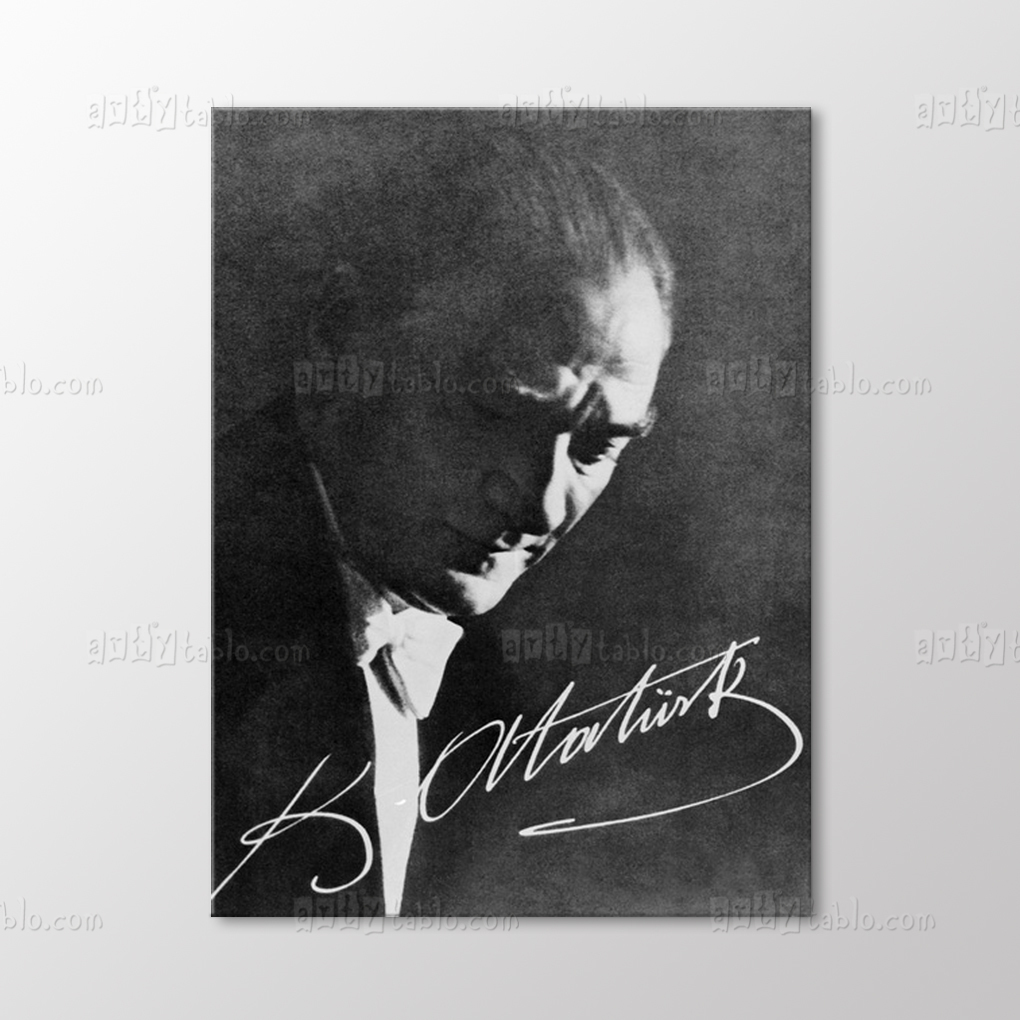 Mustafa Kemal Atatürk ve İmzası Tablo